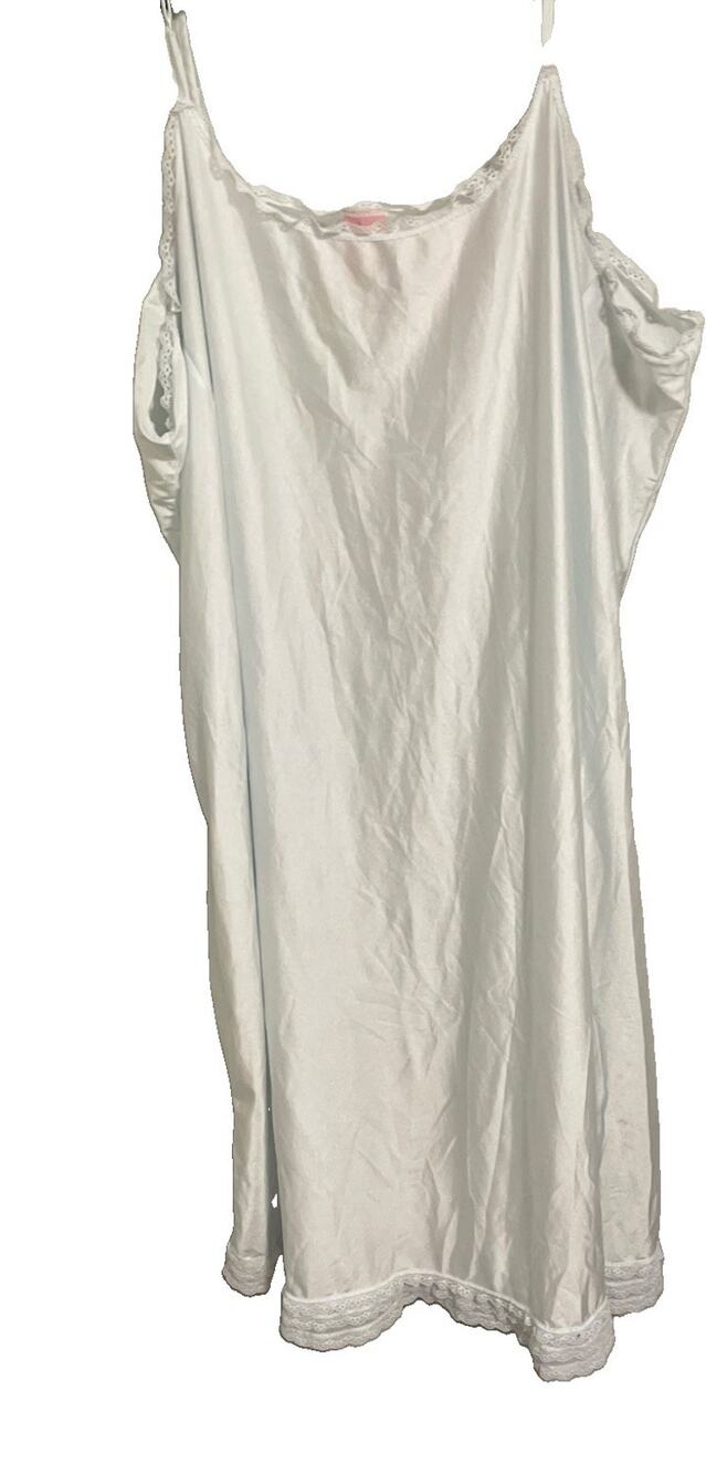 Comfort Choice White slip dress 5X adjustable straps 48” long